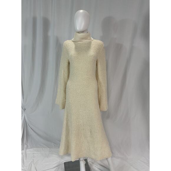 Grlfrnd 'Maeko Boucle' White Turtleneck Dress Size M - NWT - Picture 2 of 5